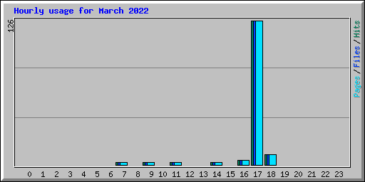 Hourly usage for March 2022