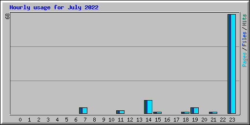 Hourly usage for July 2022